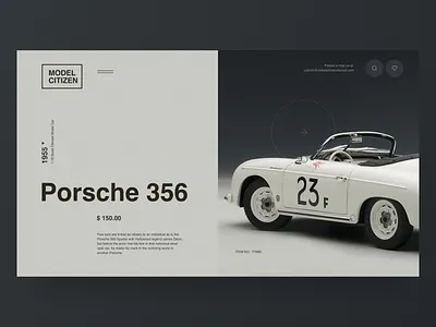 Model Citizen - Website Concept black clean concept design e commerce figma grid helvetica minimal porsche ui ux web
