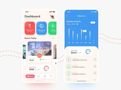 Smart Home System App Concept android app android app design app app concept app design app ui dribbble food app ui illustration ios ios ui kit minimalist smart home smarthome smartwatch track ui uiux