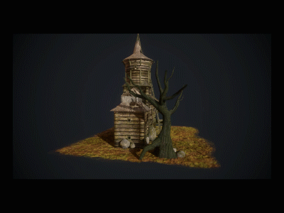 Swamp Cemetery 3d modeling 3ds max cemetery game game asset swamp witcher