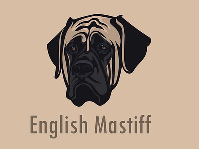 English Mastiff animals branding design dogs english mastiff flat graphic illustration logo mascot design mascot logo portait portrait illustration tshirt art vector vector art