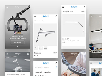 daylightcompany.com - Mobile Screens design ecommerce ui ux web website