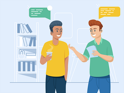 Talking character character illustration characters design icon illustration minimal office office illustration vector