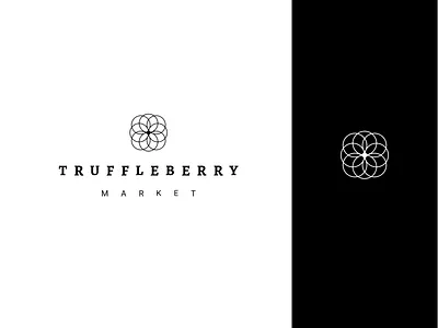 Truffleberry Market brand brand identity branding branding design circle circles clean droid sans droid serif identity identity branding illustration intersections logo mark shape sign simple typography vector
