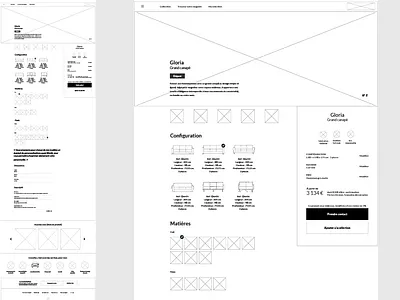 Wireframes Crozatier eshop furniture ux uxdesign website wireframe wireframe design