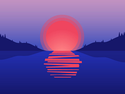36 Days of Type: 8 36days 8 36daysoftype design dusk gradient illustration illustrator letter lettering numbers sun sunset type typography