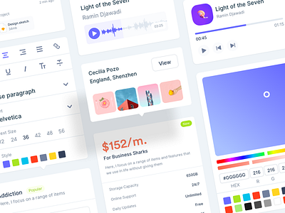 Starter Kit activity activity feed audio audio player color picker dashboard gallery music music player pricing track ui kit