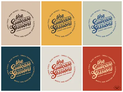 The Suitcase Sessions Logo branding classy cursive font cursive logo design elegant icon initial italic logotype letter logo logotype modern monogram typography vector vintage vintage badge vintage logo yellow