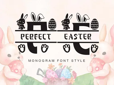 Perfect Easter Monogram beautiful branding design elegant font font design graphic design handwritten illustration invitations logo monogram perfect