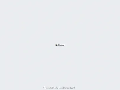 Nullboard nullboard