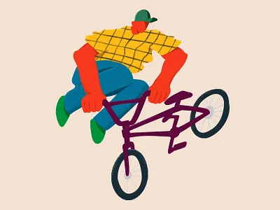 bmxer arsvik art bicycle bike bmx character characterdesign digitalart drawing exaggerated flat illustration man raster sport stunt vector