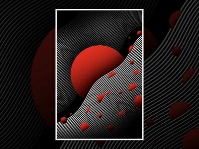 Warped Universe Poster abstract illustration poster semplice