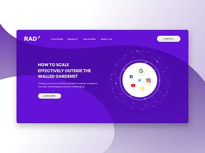 Hero section cta hero hero image hero section icon icons ivona petrovic marketing agency marketing site social networks typography ui web design webdesign website website illustration