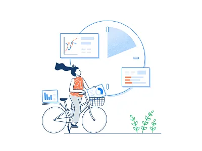 Fast-track consumer understanding bicycle bike character data design fast track flat graph human illustration management product team ui ux