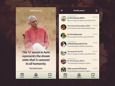 Spiritual Speakers APP android app design app design clean design flat ios app design mobile app design notification screen spiritual app spiritual speakers ui ux