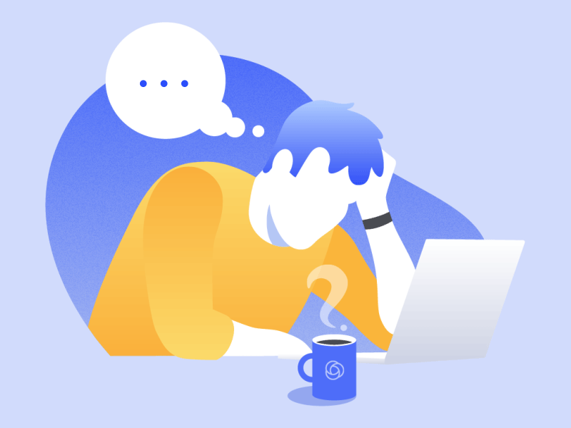 Forgot Password Animation animated gif animation blue desk dots forgot gif laptop login man password ui vector waiting