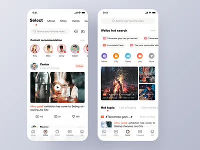Weibo redesign-02 app design flat icon ui ux vector 设计