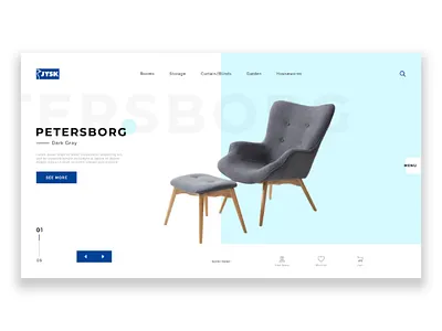 Furniture Store clean design designer designs furniture graphic homepage jysk minimal modern store ui uidesign ux uxdesign