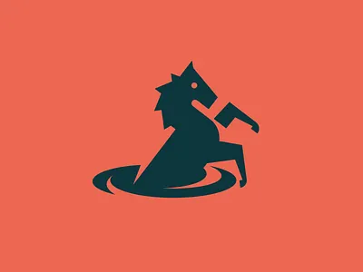 Kelpie horse kelpie logo minimal modern mythological simple water