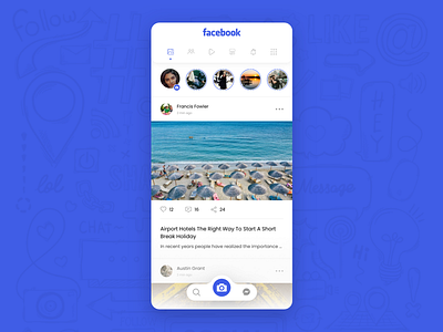Facebook redesign concept app design mobile mobile app mobile app design ui ui ux ux