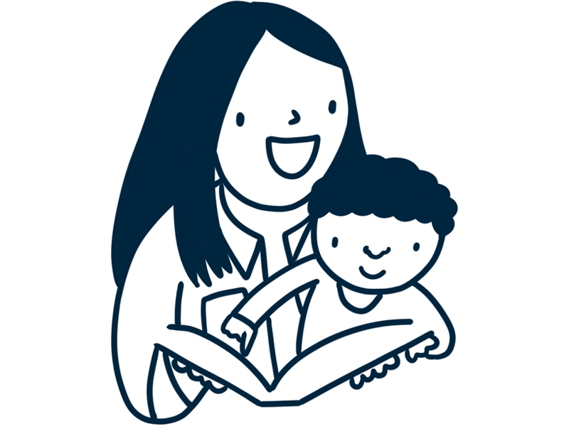 Read Ready Covington animated illustration branding brandmark education elementary school iconography identity illustration literacy logo design reading