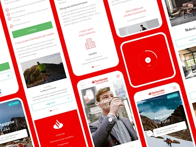 Santander Consumer Bank bank corporate digital experience light red santander ui ux website