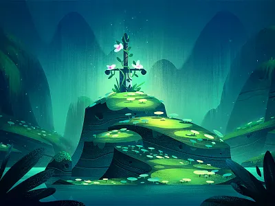 Stone Sword Background adventure animation background art background painting brian edward miller fantasy illustration nature ocs orlin culture shop outdoors