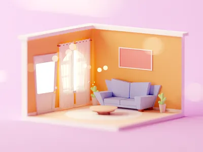Room #1 3d c4d cartoon cinema 4d cinema4d design fantasy forest game game asset game building game design illustration isometric isometric room low poly lowpoly octane