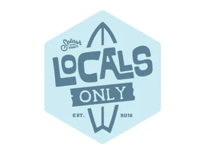 Water Park Decal beach kids locals only splash splash park surf water water park