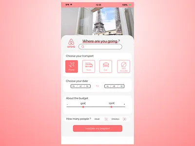 Airbnb Design app art design digital homepage mobile pink redesign sketch travel ui ux web webdesign yoga