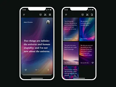 Daily Quotes App app app design design ui ux