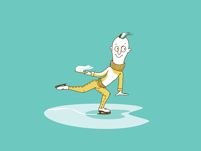 Ice Skating character character design character designer flags ice skating icon illustration illustrator vector web illustration