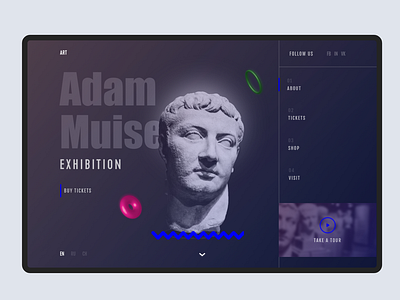 Exhibition/Museum clean design exhibitions homepage minimalism museum promo simple site typography ux uxui web webdesign website