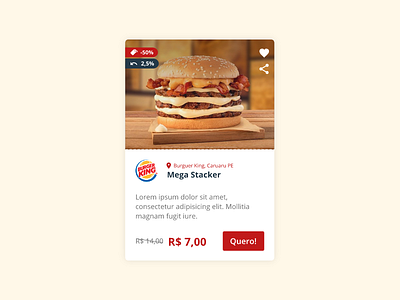 Offer Card Desktop card card design card ui discount food offer
