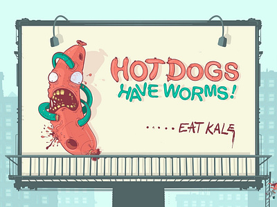 PSA alien art artwork branding character city creature design food hot dogs illustration ipad pro mockup monster monsters pro create sign strange folks ted pioli worms