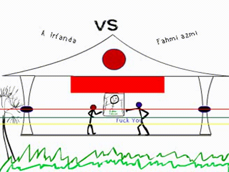 Stickman fight in the battle arena - Adobe Flash