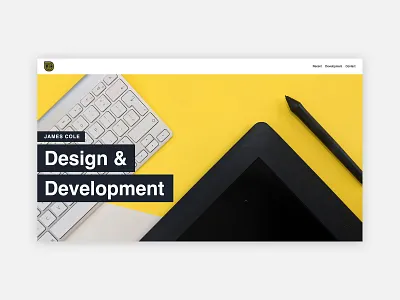 Free Code Camp Portfolio Project banner bootcamp branding code coding free code camp front end front end frontend hero hero banner home page landing page minimalist top banner web design webdesign webdevelopment website yellow