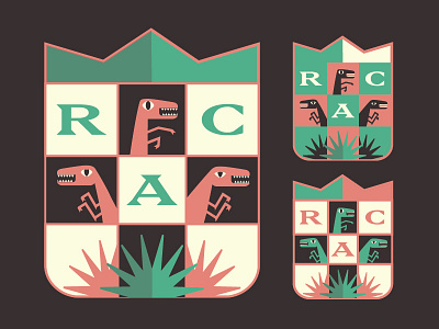 Raptors A.C. Fiction Football 2 badge branding crest dinosaur football illustration logo soccer sports