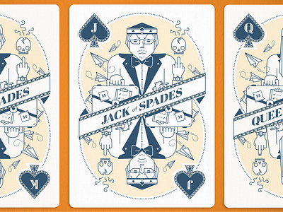 Jack of Spades advertising atlanta card design icons jack of spades playing cards skulls vector illustration