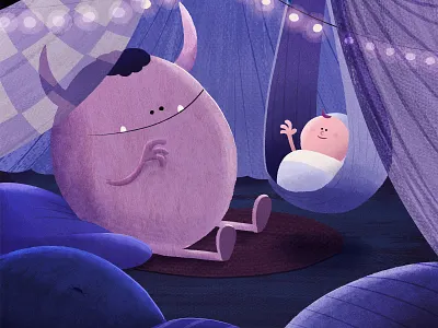 Miles baby blanket fort monster sheets