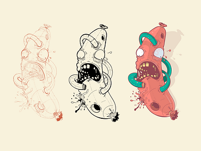 Process apple pencil art artwork character creature design drawing illustration ipad pro linework monster muzli pro create process procreate sketch sketching strange folks ted pioli