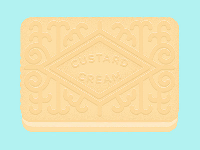 Daily Biscuit Challenge 18 biscuit craft custard custardcream design digital edges illustration inspiration rough sweet texture vector
