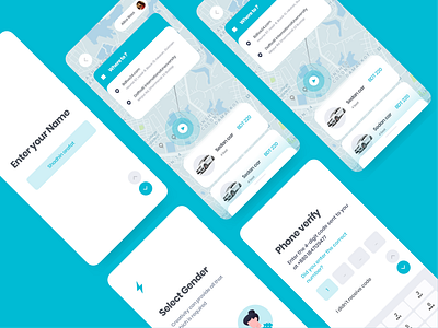 Ride Share App cab booking design lyft mobile ola rideshare sketch uber ux