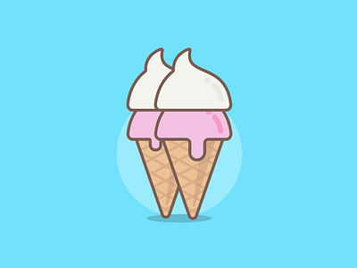 'W' | 36 Days of Type 36daysoftype design flat illustration type typography vector waffle cones