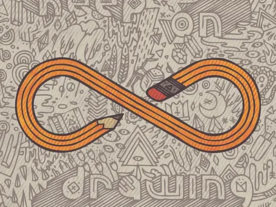 Always doodle illustration infinite pencil pencil drawing pencil sketch tshirtdesign