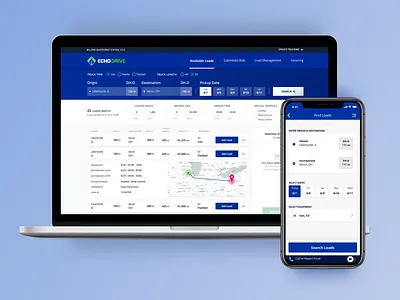 Web & Mobile Views app echo iphone logistics open sans sketch ui ux web web design