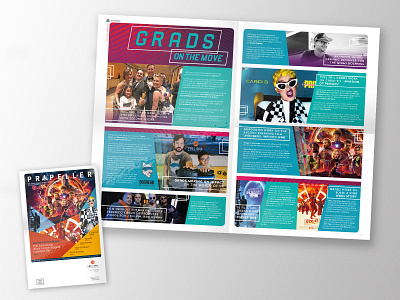 Grad showcase layout in University newspaper full sail university