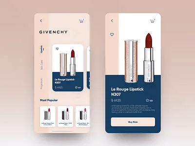 Cosmetic app ui ux