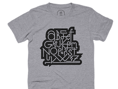 ABC Knockout Shirt abc alphabet design letter lettering letters shirt shirts type typography