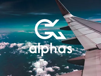Alphas Airline Logo airline airplane blue brand brand design brand identity branding branding design design fly graphic design icon identity identity design logo plane red sky symbol