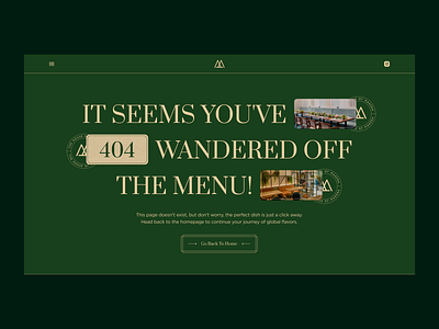 Restaurant - 404 Page 404 page creative design food restaurant ui ui design visual design website